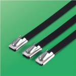 HT-12x650SBLT Hont Stainless Steel Epoxy Coated Cable Tie-Ball Lock Type