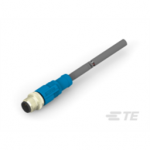 T4161120502-005 TE Connectivity M12  Cable Assembly Single Ended Male Straight / 5000 mm PUR Cable, 2 wire / Shielded