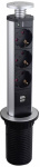 LEDmaxx TSD001 Steckdosenturm 3fach Aluminium, Sch