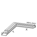 Siemens BVP:261855 Schienensystem Winkel links  Al