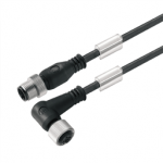 1021720500 Weidmueller Sensor-actuator Cable (assembled) / Sensor-actuator Cable (assembled), Connecting line, M12 / M12, No. of poles: 3, Cable length: 5 m, pin, straight - socket, 90°