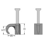 Скоба с гвоздем для крепления кабелей круглого сечения 7-10 сер. (уп.100шт) HAUPA 262215