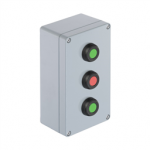 1537550000 Weidmueller Atex metal enclosure assembled / Klippon Control Station (control and signalling device), Control / signalling device, KLIPPON K51 EX,  Aluminium AlSi12, Pushbutton - green, Pushbutton - red, Pushbutton - green, 3 NC contact, 3 NO c