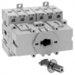 194E-A80-3753 Allen-Bradley IEC Load Switch, Base/DIN Rail Mounting / Changeover 0-1-2 (90°) / 3 Poles, 80 A