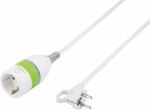 Renkforce 1362918 Strom Verlaengerungskabel   Weiss,