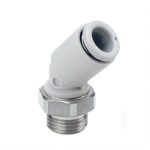 KQ2K04-01AP SMC KQ2K, One-touch Fitting White Color - 45° Male Elbow