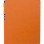 Бизнес-тетрадь Attache Light Book A4 96л,клетка,цв.срез, кожзам оранжевый