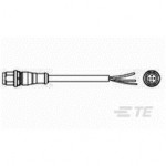 1-2273042-3 TE Connectivity M12 Cable Assembly Single-Ended Male Straight / 5000 mm PVC Cable, 3 wire / Shielded