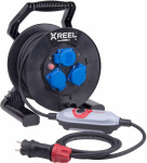 PCE 9250027 Kabeltrommel 25 m Schwarz Schutzkontak