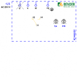 B94022027 Bender Residual Current Monitor / Idn:30-300 mA(50-60 Hz) / Us: AC 50-60 Hz 230 V,  quick-blow fuse 6 A,  screw terminal