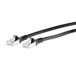 1308451500-E Metz Patch cord copper (twisted pair) / Patchkabel RJ45 Cat.6A AWG26 S/FTP LSHF 1,5 m schwarz