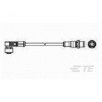 3-2273126-2 TE Connectivity M12 to M12 Cable Assembly Double-Ended Female Right Angle To Straight Male / 600 mm PUR Cable, 4 wire / Unshielded