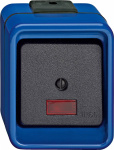 Merten  Komplett Kontrollschalter  Blau 372675