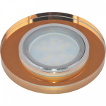 Светильник декоративный встраиваемый DLS-P106 GU5.3 CHROME/BRONZE "Peonia" без лампы GU5.3 основание металл цвет хром отделка стекло бронза Fametto 09993