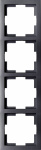GAO 4fach Rahmen  Modul Schwarz EFT004black