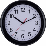 EUROTIME 22221 Quarz Wanduhr 25 cm  Schwarz