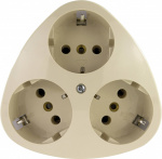 REV 0510080777 3fach Aufputz-Steckdose   IP20 Weiss