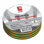 Изолента класс А 0.18х19мм (рул.20м) жел./зел. EKF plc-iz-a-yg
