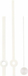Zeigersatz Standard Aluminium Weiss Schlitz