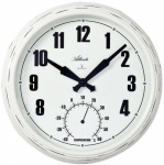 Atlanta Uhren 4478 Funk Wanduhr 305 mm x 50 mm Wei