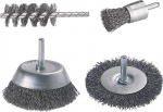 Wolfcraft 2133000 Buersten-Set 4tlg.  Stahldraht  1