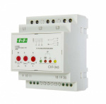 Реле контроля фаз для сетей с изолированной нейтралью CKF-345 (монтаж на DIN-рейке 35мм; регулировка порога отключения; контроль чередования фаз; 3х500В 2х8А 1х2P IP20) F&F EA04.004.001