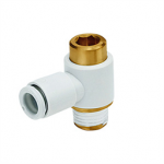 KQ2VS06-01AP SMC KQ2VS, One-touch Fitting White Color - Hexagon Socket Head Universal Male Elbow