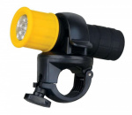 Фонарь велосипедный LED 652 (9LED 3хR03; пласт. желтый) Ultraflash 10482