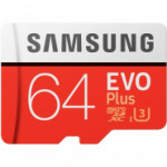 Карта памяти Samsung EVO Plus microSDXC 64Gb, Class 10+ад, MB-MC64GA