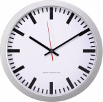 Funk Wanduhr Basetech  300 mm x 45 mm  Silber