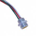 MINH-3MR-1 Mencom PVC Discrete Wire - 600V - 18A - 14 AWG - NA Color Code / 3 Poles Male Front Mount Receptacle 1 ft