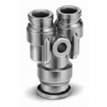 KQG2U10-12 SMC KQG2U-xx, Stainless Steel 316, One-touch Fitting, Different Diameter Union Y