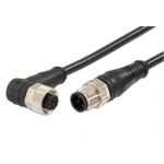 1200668215 Molex M12 Double-Ended Cordset, Female - Male / Micro-Change (M12) Double-Ended Cordset, 4 Poles, Female (90°) to Male (Straight), 0.34mm3 PUR Ls0H Cable,3.0m (9.84') Length