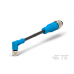 T4052415003-006 TE Connectivity M8 to M12 Cable Assembly Double-Ended Right Angle Female To Straight Male / 7000 mm PVC Cable, 3 wire / Unshielded