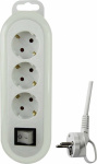 GAO 0550 Steckdosenleiste mit Schalter 3fach Weiss