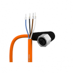 AA028 Autosen M12 sensor cable, angled, 25 m, 4 poles / PVC cable, 4 x 0.34 mm? (42 x O 0.1 mm); O 4.9 mm / Protection IP 65 / IP 67 / IP 68 / IP 69 K