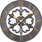 Atlanta Uhren 4445 Quarz Wanduhr 300 mm  Schwarz