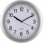 EUROTIME 22222 Quarz Wanduhr 25 cm  Silber