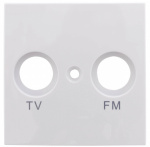 REV  Abdeckung TV-, Radio-Steckdose  Studio Weiss 0