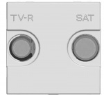 Розетка TV-R-SAT Zenit оконечная с накладкой серебристый ABB 2CLA225170N1301