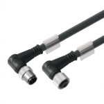 1059731000 Weidmueller Sensor-actuator Cable (assembled) / Sensor-actuator Cable (assembled), Connecting line, M12 / M12, No. of poles: 4, Cable length: 10 m, pin, 90° - socket 90°