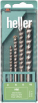 Hartmetall Stein-Spiralbohrer-Set 4teilig Heller