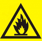 Знак "Пожароопасно" 150х150 ИЭК YPC20-POGOP-2-010