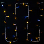 Гирлянда модульная "Дюраплей LED" 20м 200LED мерцающий "Flashing" (каждый 5-й диод) жел. провод бел. каучук Neon-Night 315-181