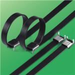 HT-10x500SWLT Hont Stainless Steel Epoxy Coated Cable Tie-Wing Lock Type