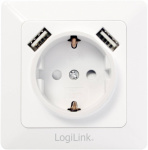LogiLink PA0162 1fach Unterputz-Steckdose  mit USB