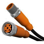 AA205 Autosen Jumper 10 m PUR cable M12 plug straight/M12 socket / PUR cable / 10 m; 4 x 0.34 mm? (42 x O 0.1 mm); O 4.9 mm; Free from halogen / Protection rating IP 65 / IP67 / IP68 / IP69K