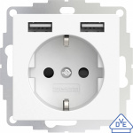 2USB 2U-449337  Unterputz-Steckdose  VDE, mit USB,