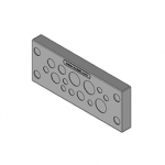 43944 Icotek KEL-DPU 24|14 gy / Cable entry plate, screw assembly / pluggable, IP68