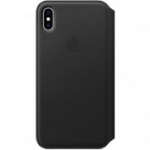 Чехол Apple Leather Folio для iPhone XS Max, кожаный, черный, MRX22ZM/A